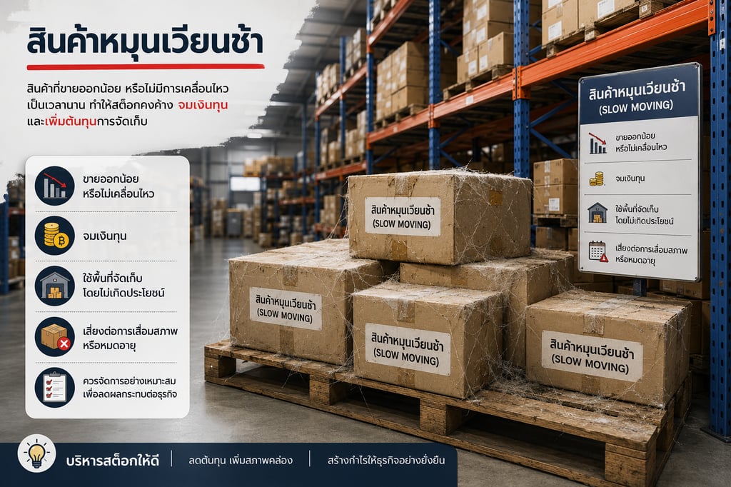 สินค้าหมุนเวียนช้า (Slow Moving) ควรจัดการอย่างไร?