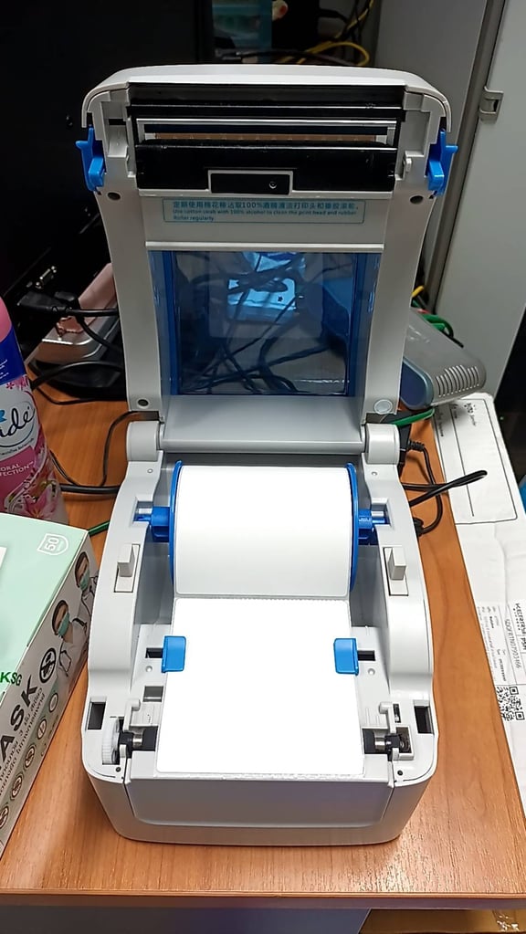 ตัวอย่างเครื่องปริ้นสติกเกอร์ GP1324D 2