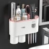 เครื่องบีบยาสีฟันอัตโนมัติ มีที่แขวนแปรงสีฟัน เก็บแปรงสีฟันติดผนัง