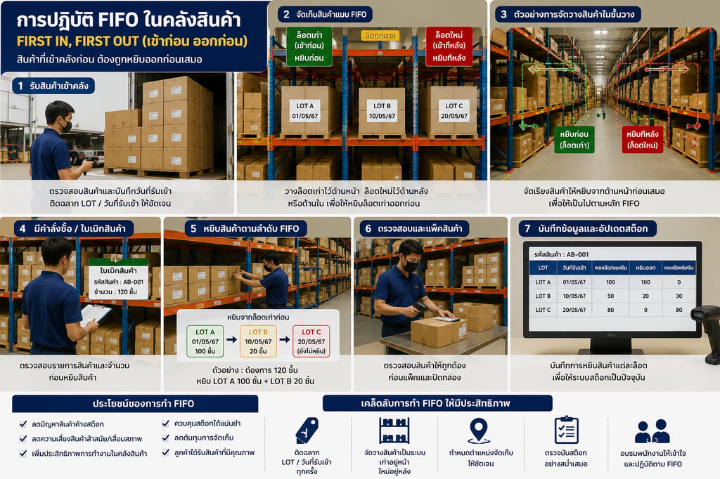 FIFO คืออะไร? สำคัญต่อการบริหารสต็อกอย่างไร