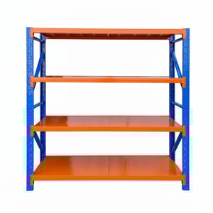 ชั้นวางของเหล็ก 4ชั้น สีน้ำเงินส้ม