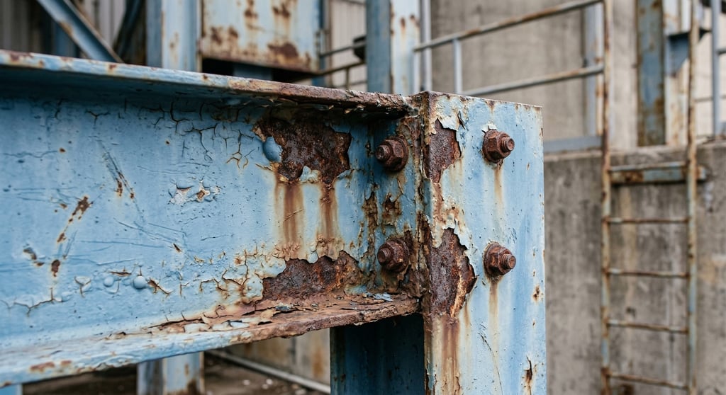 บ่งบอกว่าการเคลือบเหล็กเริ่มเสื่อมสภาพ