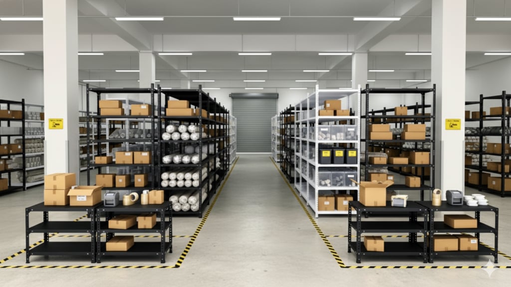 ชั้นวางของ ชั้นวางเหล็กฉาก โกดัง คลังสินค้า