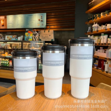 แก้วเก็บความเย็น Tyeso แบบใหม่มีที่จับ หูหิ้ว แก้วกาแฟ แก้วสแตนเลส304 600ml/750ml/900ml - Image 8