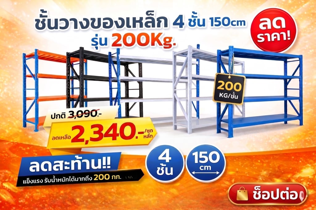 โปรโมชั่นชั้นวางของเหล็ก