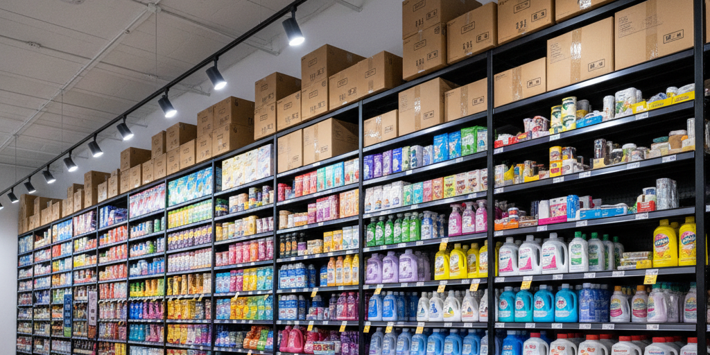 ไอเดียจัดร้านให้เป็นสัดส่วนด้วยชั้นวางเหล็ก