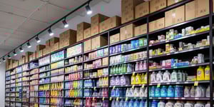 ไอเดียจัดร้านให้เป็นสัดส่วนด้วยชั้นวางเหล็ก