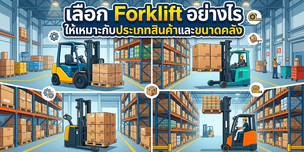 เลือก Forklift อย่างไรให้เหมาะกับประเภทสินค้าและขนาดคลัง