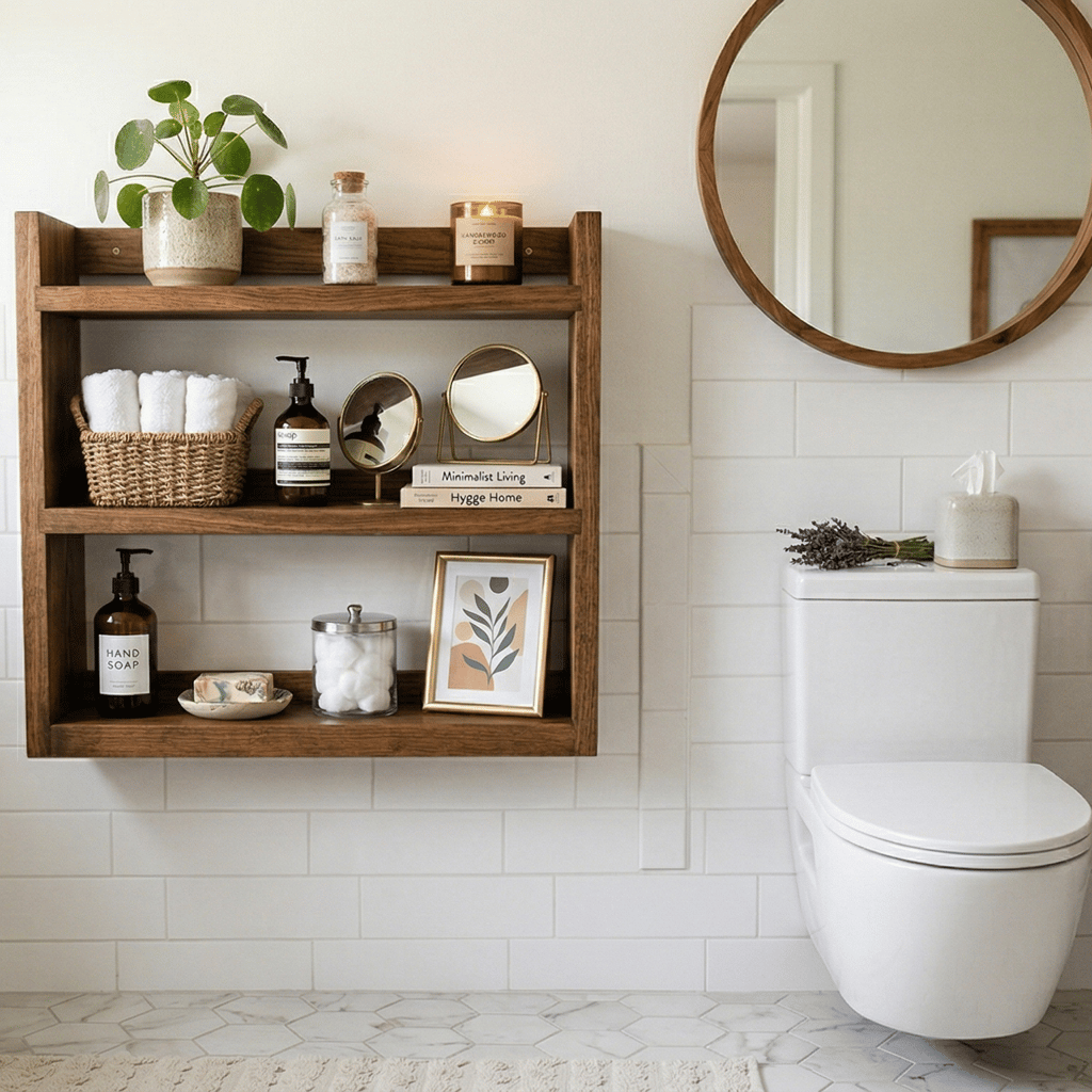 ชั้นวางของเหนือโถสุขภัณฑ์