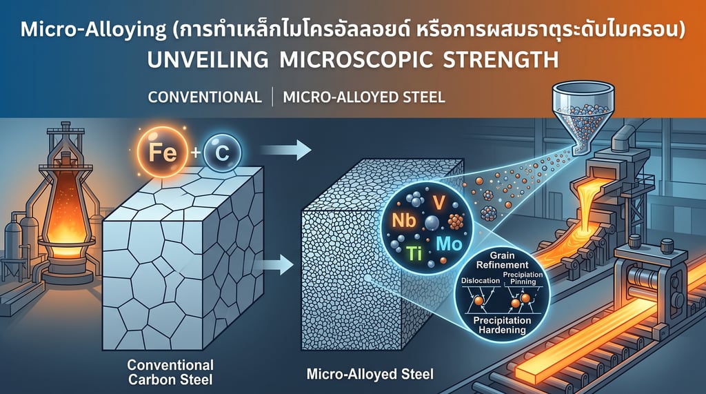 Micro-Alloying (การทำเหล็กไมโครอัลลอยด์ หรือการผสมธาตุระดับไมครอน) 
