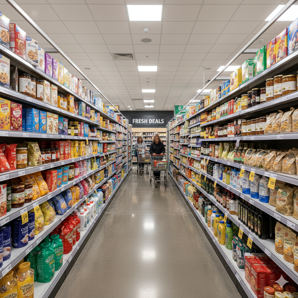 การแบ่งโซนหลักด้วยความสูงของชั้นวาง