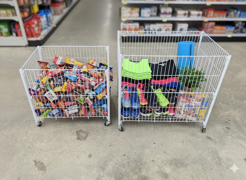 การใช้ตะแกรงสินค้าเพื่อเพิ่มปริมาณ