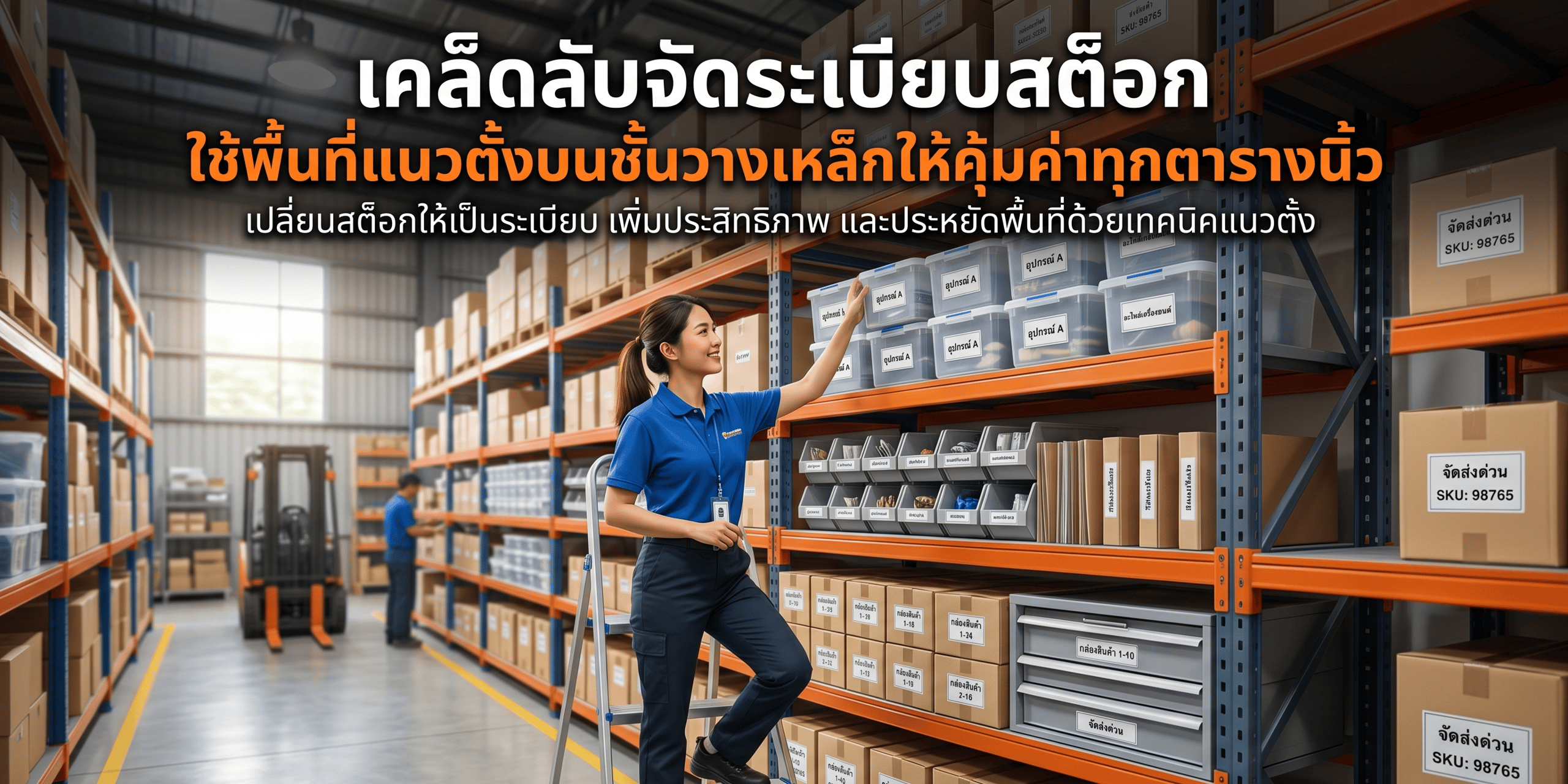 เคล็ดลับจัดระเบียบสต็อกใช้พื้นที่แนวตั้งบนชั้นวางเหล็กให้คุ้มค่าทุกตารางนิ้ว