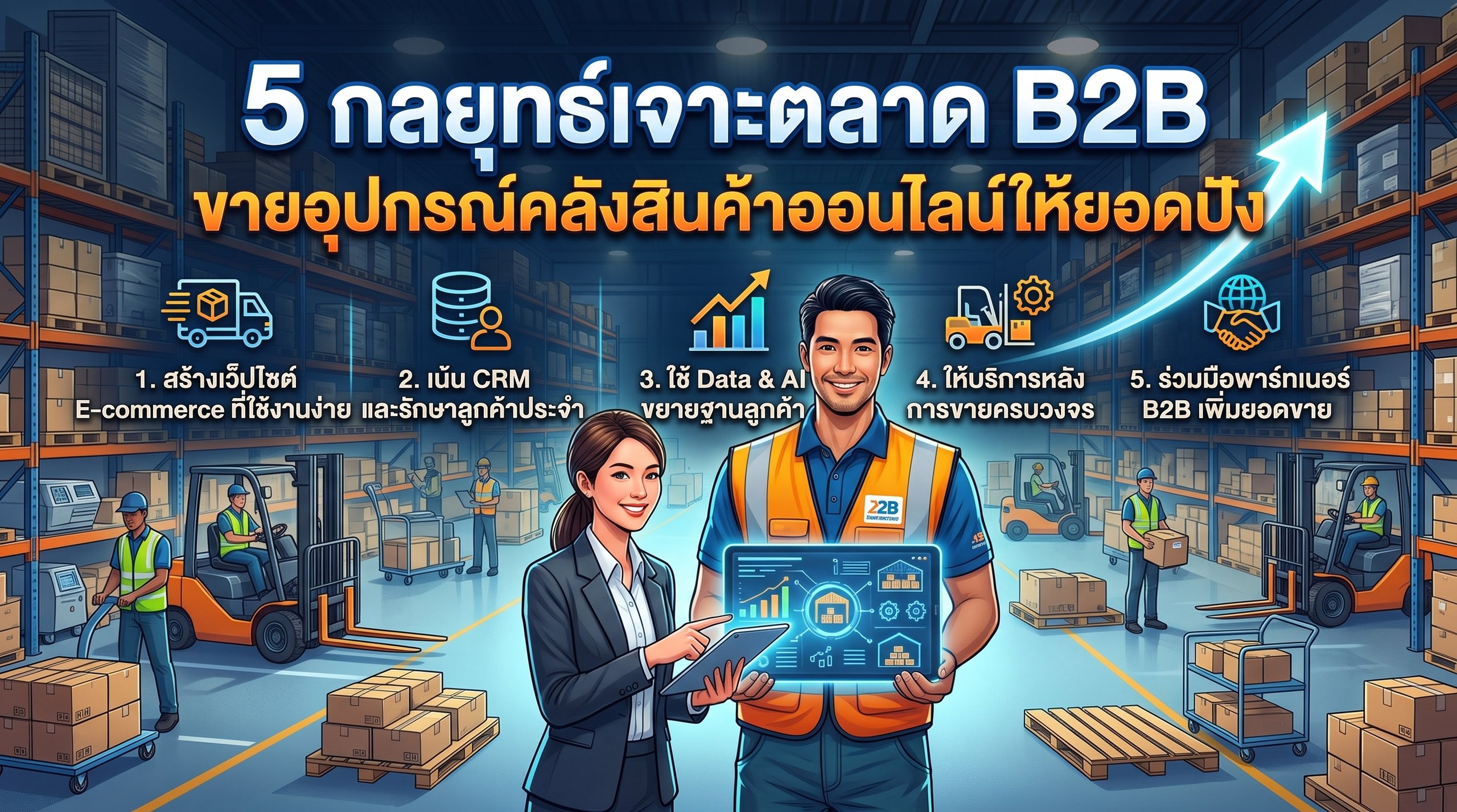 5 กลยุทธ์เจาะตลาด B2B ขายอุปกรณ์คลังสินค้าออนไลน์ให้ยอดปัง