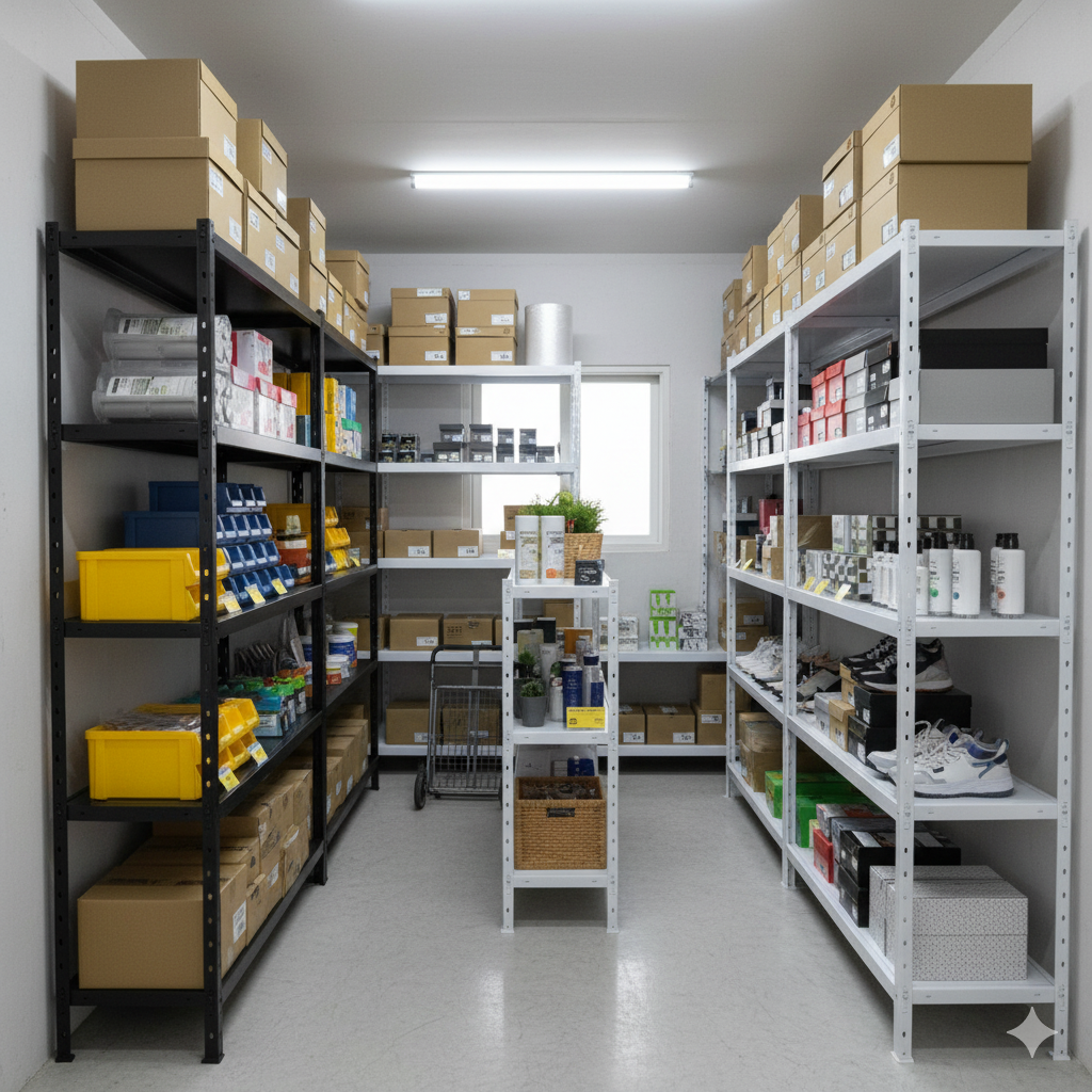 ชั้นวางของ ชั้นวางเหล็กฉาก โกดัง คลังสินค้า ภายในบ้าน