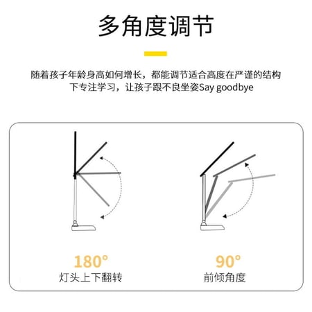 โคมไฟตั้งโต๊ะ LED การควบคุมความสว่างที่ปรับได้ USB