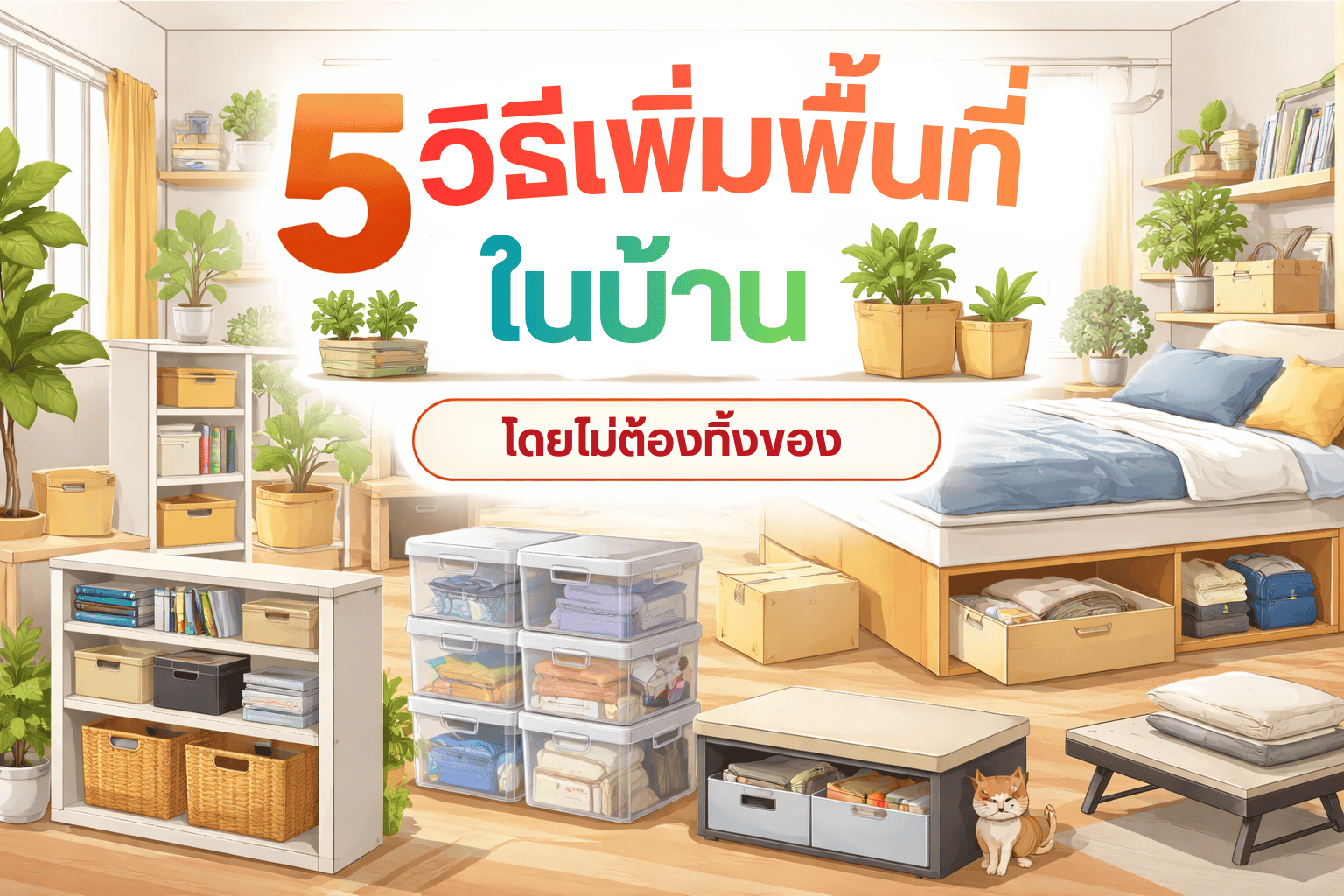 ของเต็มบ้านแต่ไม่อยากทิ้ง! ทำอย่างไรให้มีพื้นที่เพิ่ม