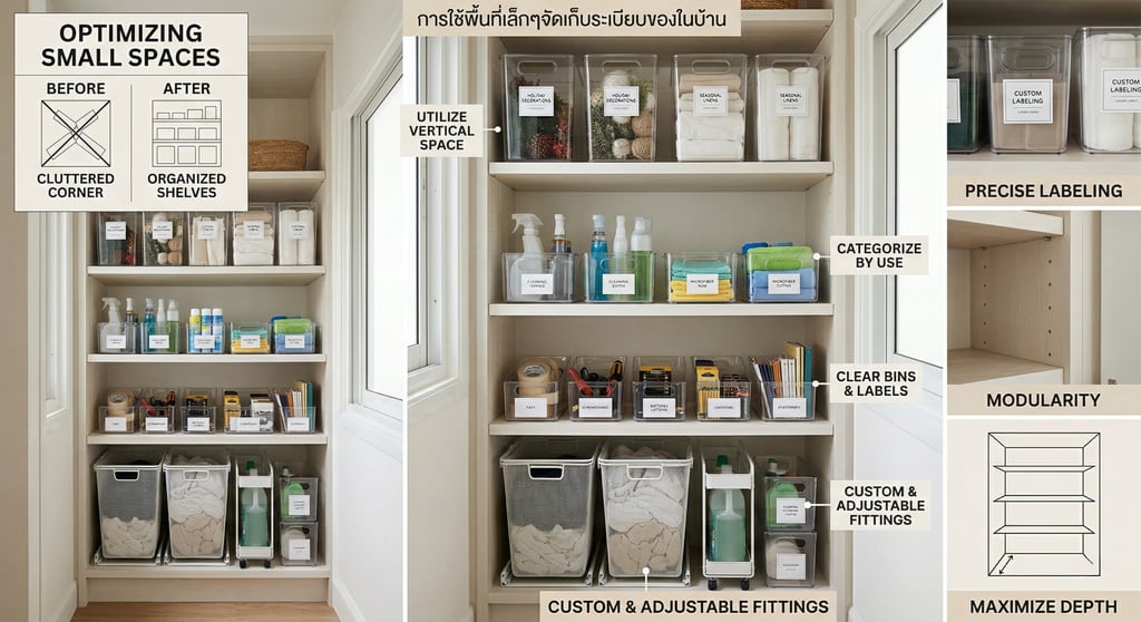 เทคนิคใช้พื้นที่เล็กให้คุ้ม ด้วยการจัดเก็บอย่างมีระบบ