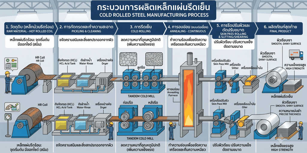 กระบวนการผลิตเหล็กแผ่นรีดเย็น