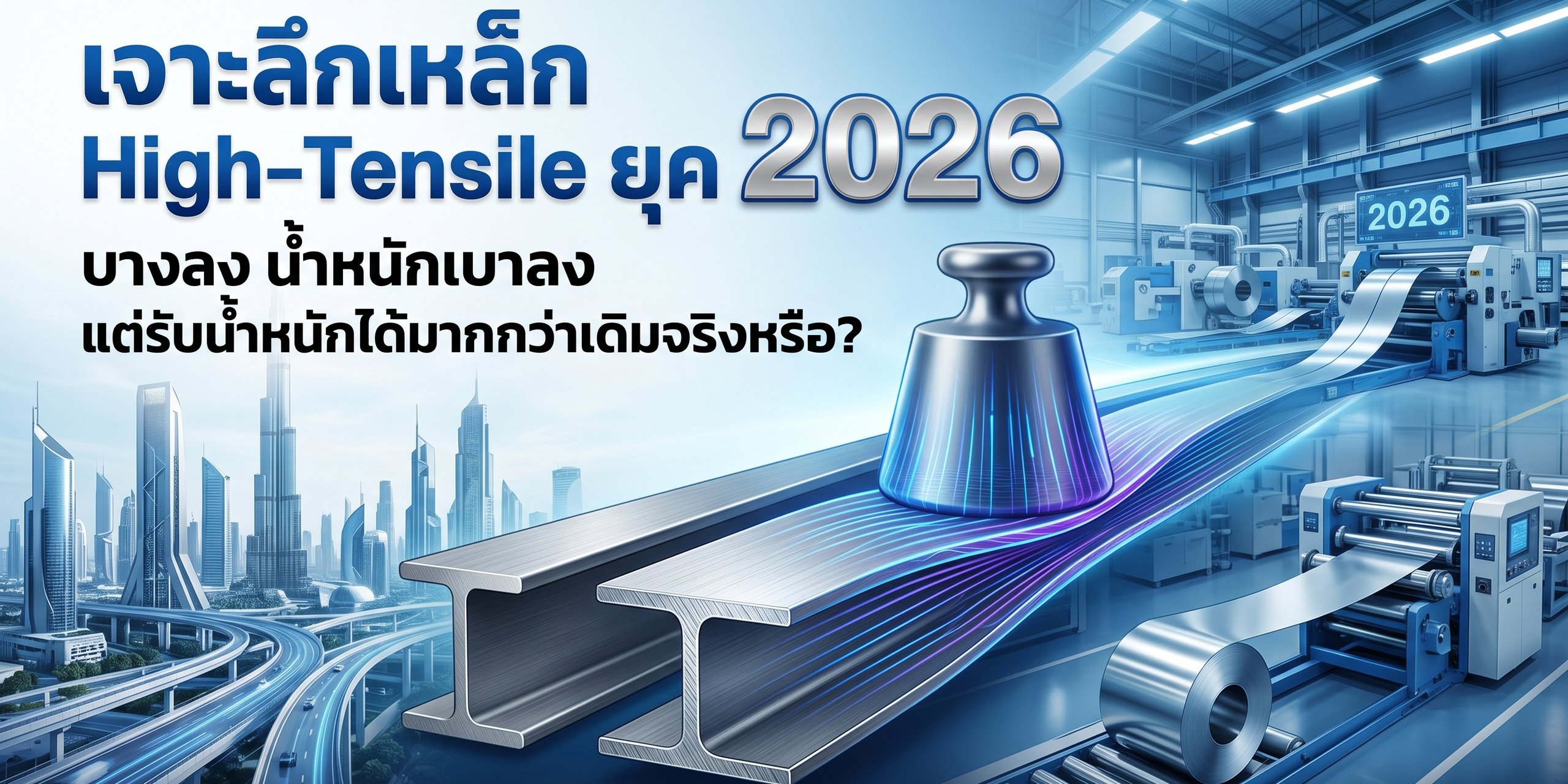 เจาะลึกเหล็ก High-Tensile ยุค 2026 บางลง น้ำหนักเบาลง แต่รับน้ำหนักได้มากกว่าเดิมจริงหรือ?
