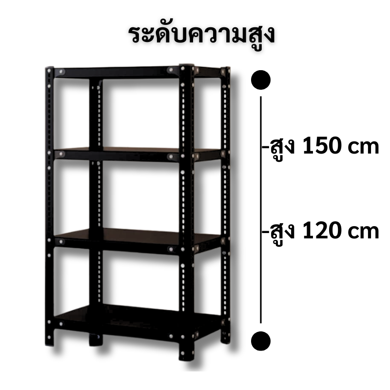 ชั้นเหล็ก ชั้นวางของภายในบ้านรุ่น 4 ชั้น