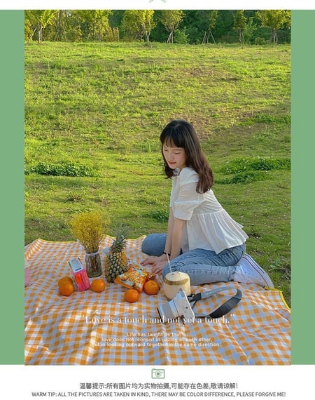 เสื่อปิคนิค เสื่อผ้าใบ เสื่อปิคนิคลายสก๊อต เสื่่อพับได้