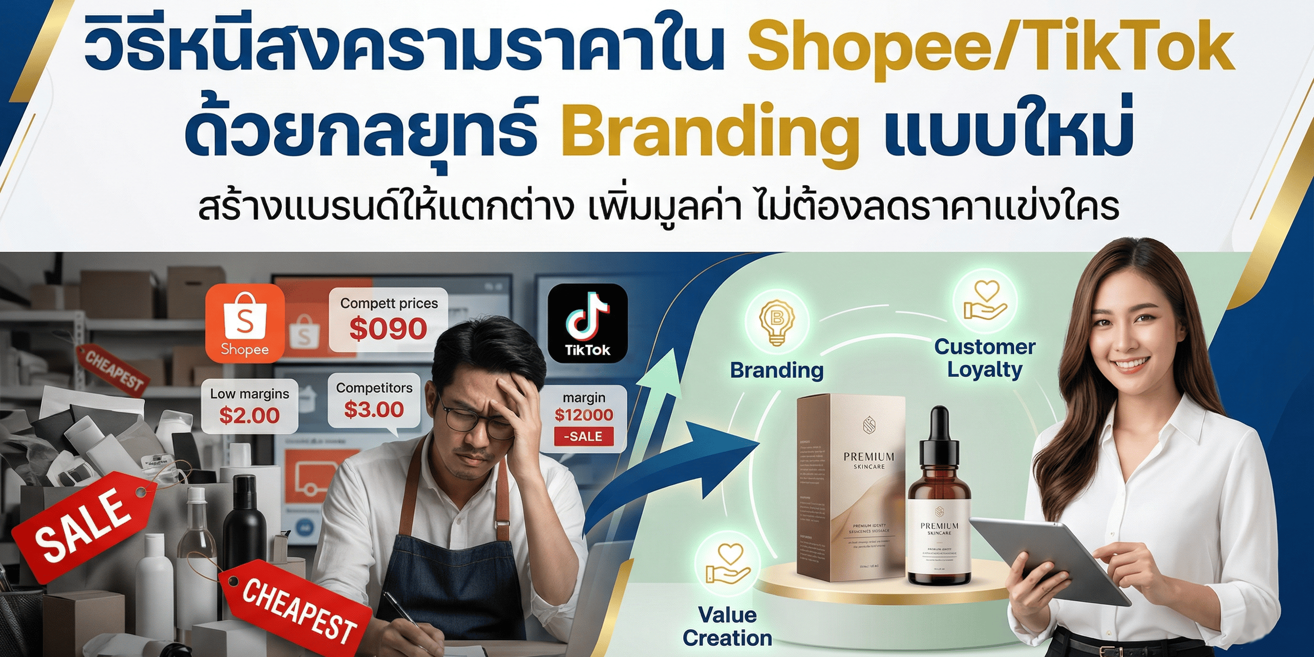 วิธีหนีสงครามราคาใน Shopee/TikTok ด้วยกลยุทธ์ Branding แบบใหม่
