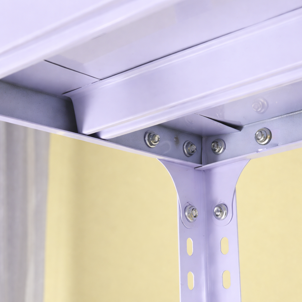 ชั้นวางของรุ่นนี้เป็นแบบ "ใส่น็อตยึด"