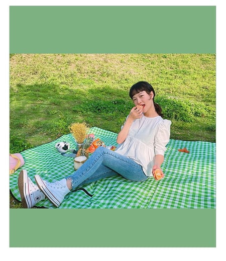 เสื่อปิคนิค เสื่อผ้าใบ เสื่อปิคนิคลายสก๊อต เสื่่อพับได้