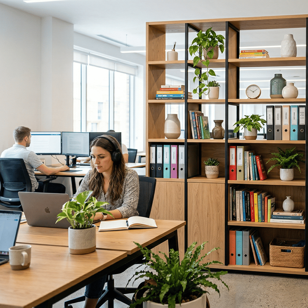 ชั้นวางแบบฉากกั้นห้อง