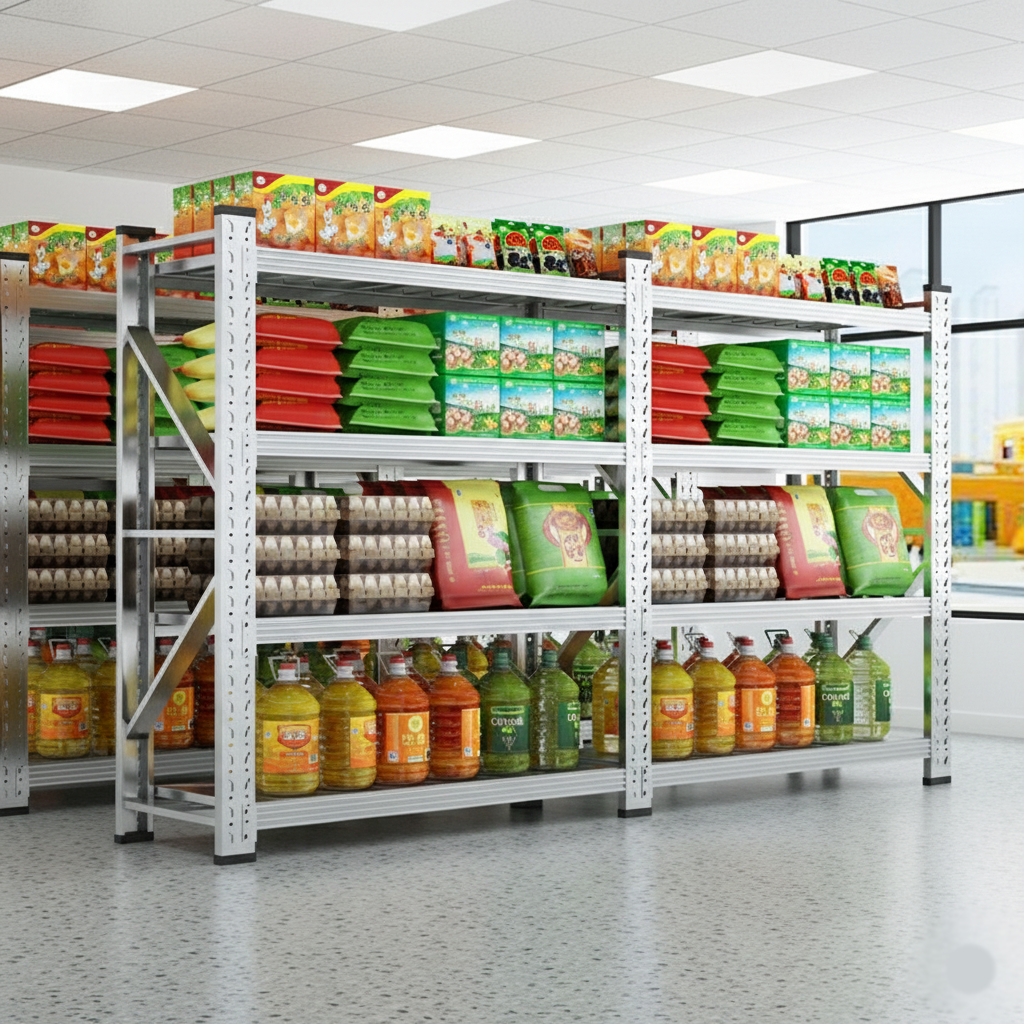 การแบ่งโซนหลักด้วยความสูงของชั้นวาง