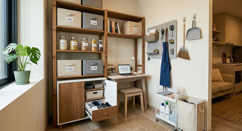 เทคนิคใช้พื้นที่เล็กให้คุ้ม ด้วยการจัดเก็บอย่างมีระบบ