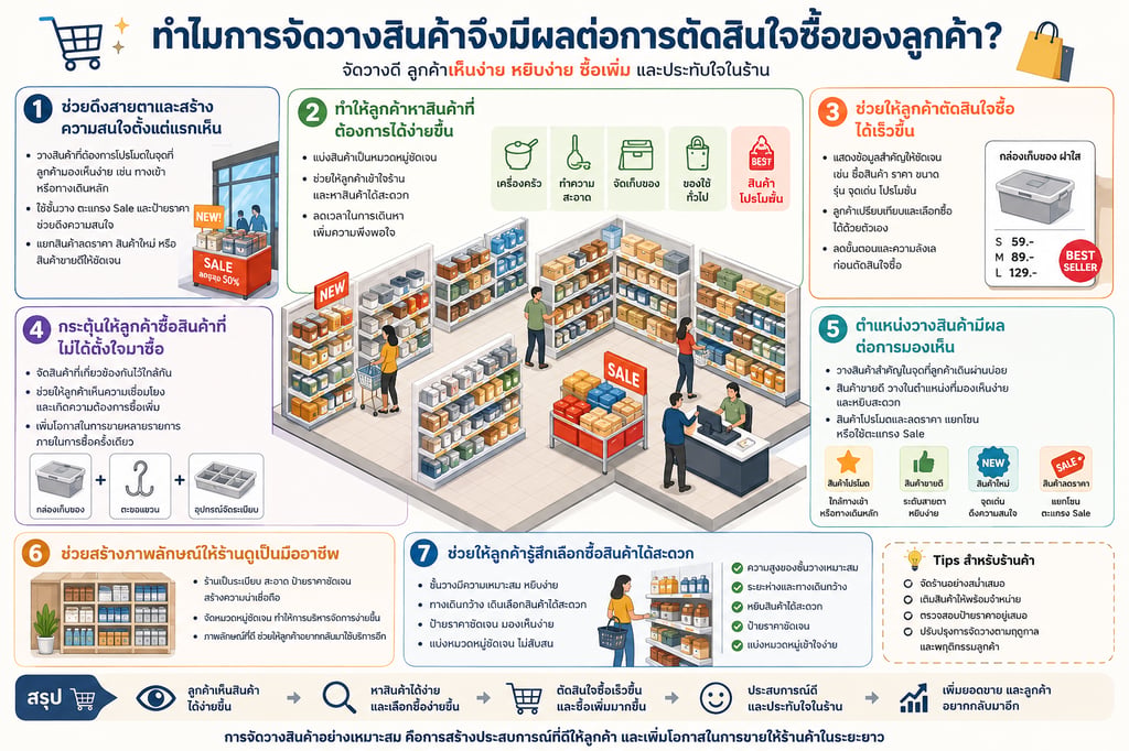 ทำไมการจัดวางสินค้าจึงมีผลต่อการตัดสินใจซื้อของลูกค้า?