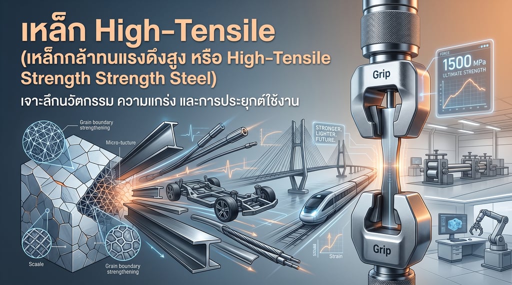 เหล็ก High-Tensile (เหล็กกล้าทนแรงดึงสูง หรือ High-Tensile Strength Steel) 