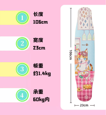 Rebirth Longboard Meow Girl (Deck) - Image 9